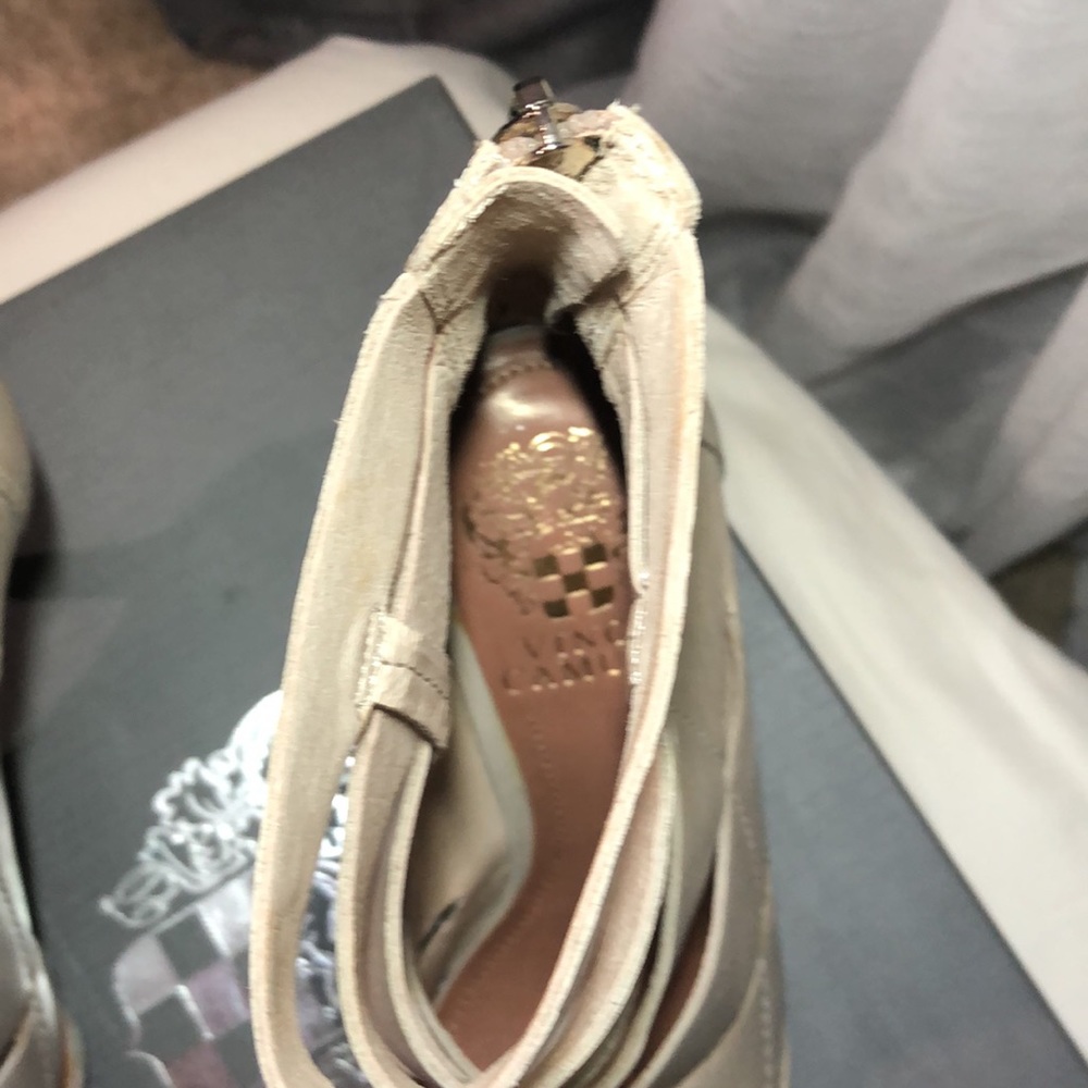 vince camuto beige booties